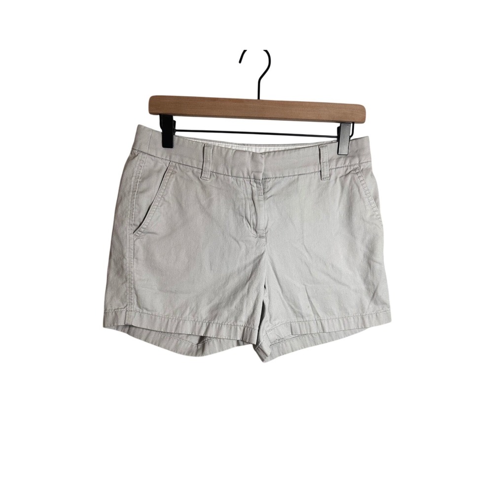 J.Crew Womens 5" Classic Chino Short Light Khaki Cotton Twill Size 2
